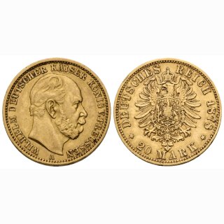 Deutschland Preussen 20 Mark 1878 A
