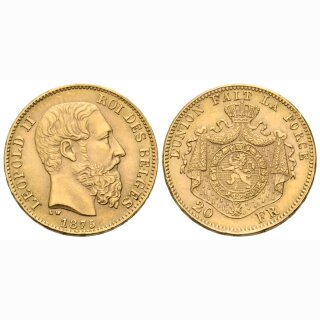 Belgien 20 Francs 1875