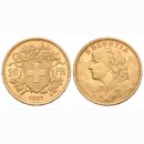 Schweiz 20 Franken 1897 B Goldvreneli