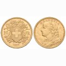Schweiz 20 Franken 1897 B Goldvreneli