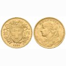 Schweiz 20 Franken 1901 B Goldvreneli
