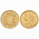 Schweiz 20 Franken 1907 B Goldvreneli