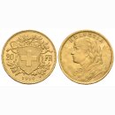 Schweiz 20 Franken 1910 B Goldvreneli