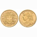 Schweiz 20 Franken 1913 B Goldvreneli