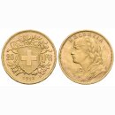 Schweiz 20 Franken 1913 B Goldvreneli
