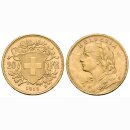 Schweiz 20 Franken 1915 B Goldvreneli