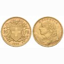 Schweiz 20 Franken 1925 B Goldvreneli