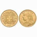 Schweiz 20 Franken 1925 B Goldvreneli