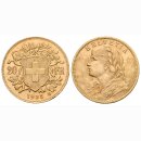 Schweiz 20 Franken 1935 B Goldvreneli