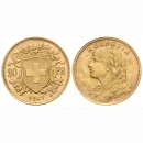 Schweiz 20 Franken 1947 B Goldvreneli