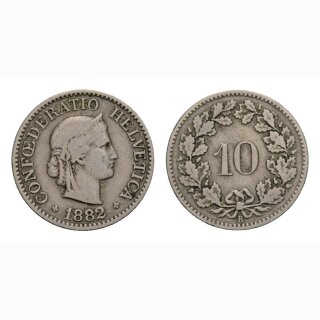 10 Rappen 1882 Schweiz