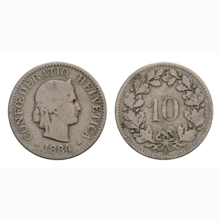 10 Rappen 1884 Schweiz