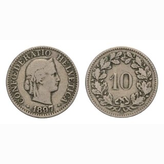 10 Rappen 1897 Schweiz