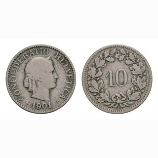 10 Rappen 1901 Schweiz