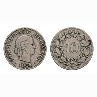 10 Rappen 1904 Schweiz