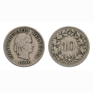 10 Rappen 1906 Schweiz