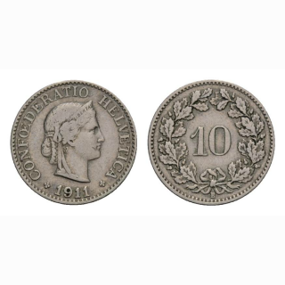 10 Rappen 1911 Schweiz