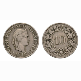 10 Rappen 1912 Schweiz
