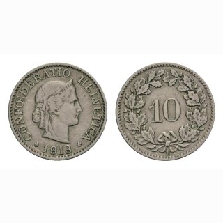 10 Rappen 1913 Schweiz