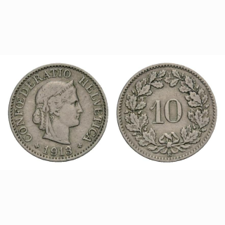 10 Rappen 1913 Schweiz