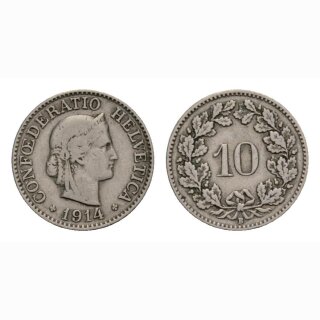 10 Rappen 1914 Schweiz