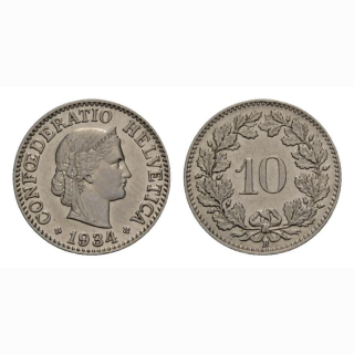 10 Rappen 1934 Schweiz