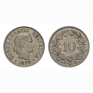 10 Rappen 1936 Schweiz