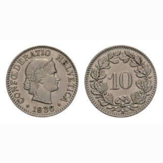 10 Rappen 1936 Schweiz