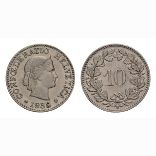10 Rappen 1938 Schweiz