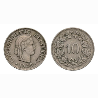 10 Rappen 1949 Schweiz
