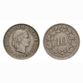 10 Rappen 1950 Schweiz