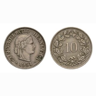 10 Rappen 1951 Schweiz