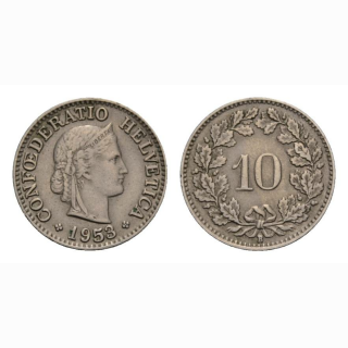 10 Rappen 1953 Schweiz