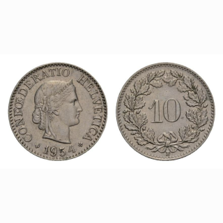 10 Rappen 1954 Schweiz