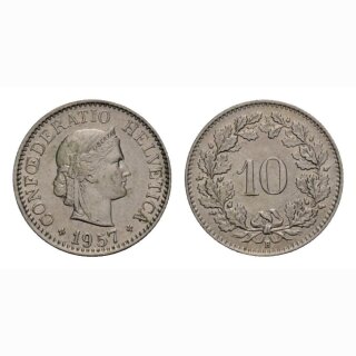 10 Rappen 1957 Schweiz