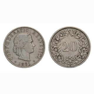 20 Rappen 1881 Schweiz