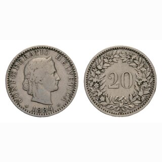 20 Rappen 1884 Schweiz