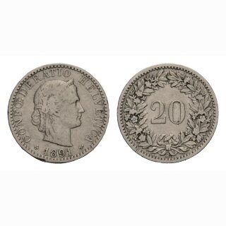 20 Rappen 1891 Schweiz