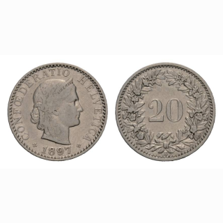 20 Rappen 1897 Schweiz