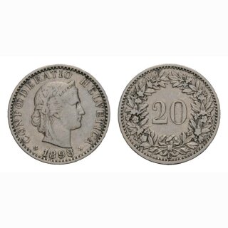 20 Rappen 1898 Schweiz