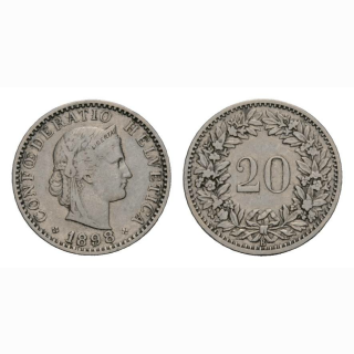 20 Rappen 1898 Schweiz