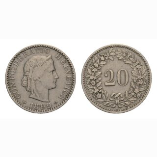 20 Rappen 1899 Schweiz