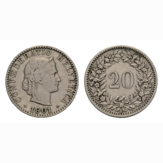 20 Rappen 1901 Schweiz
