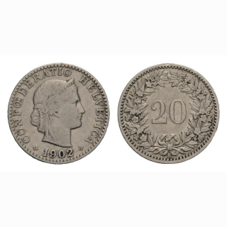 20 Rappen 1902 Schweiz