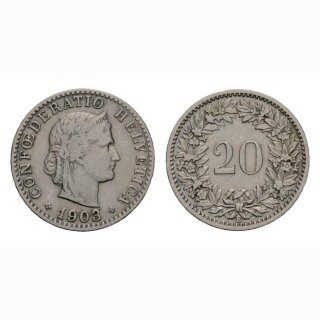 20 Rappen 1903 Schweiz