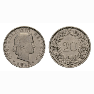 20 Rappen 1912 Schweiz