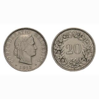 20 Rappen 1913 Schweiz