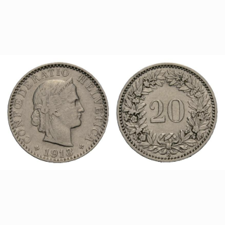 20 Rappen 1913 Schweiz