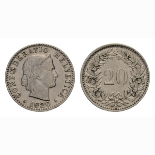 20 Rappen 1920 Schweiz