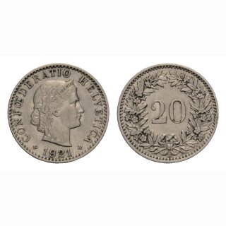 20 Rappen 1921 Schweiz